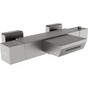 Vodovodní baterie Mexen Cube termostatická vanová baterie, grafit - 77360-66 Vanovo-sprchové baterie