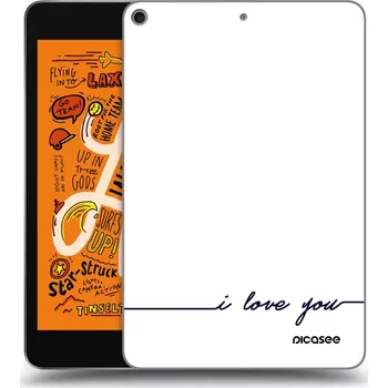 Pouzdro na mobilní telefon Picasee silikonový průhledný obal pro Apple iPad mini 2019 (5. gen) - Miluji tě