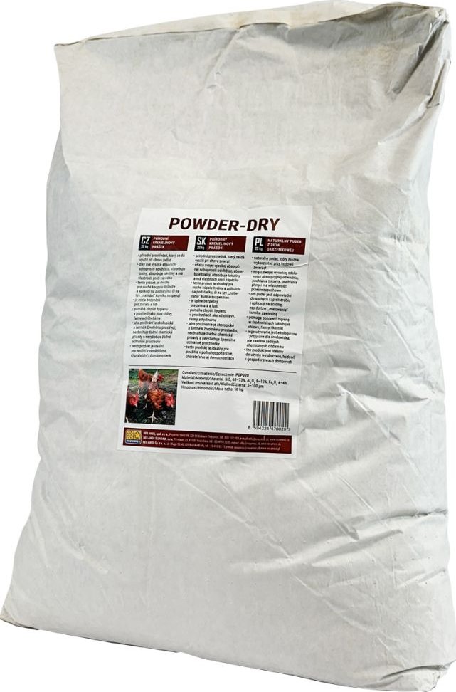 Křemelina POWDER-DRY pro drůbež - balení 10 kg