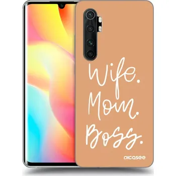 Pouzdro na mobilní telefon Picasee silikonový černý obal pro Xiaomi Mi Note 10 Lite - Boss Mama