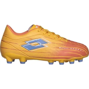 Kopačky Juniorské lisovky Lotto SOLISTA 700 IX FG JR 32 Oranžová, Světle modrá, Bílá