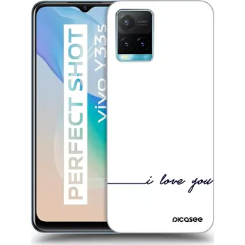 Pouzdro na mobilní telefon Picasee silikonový průhledný obal pro Vivo Y33s - Miluji tě