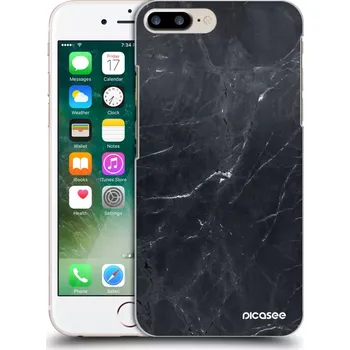 Pouzdro na mobilní telefon Picasee silikonový průhledný obal pro Apple iPhone 8 Plus - Black marble
