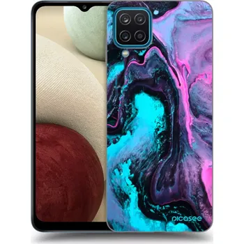 Pouzdro na mobilní telefon Picasee silikonový černý obal pro Samsung Galaxy A12 A125F - Lean 2