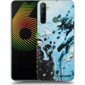 Pouzdro na mobilní telefon Picasee silikonový černý obal pro Realme 6i - Organic blue