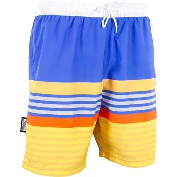 Pánské plavky GUGGEN MOUNTAIN Pánské plavecké kraťasy YSB596 M MODRÁ|ŽLUTÁ