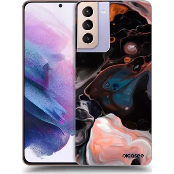 Pouzdro na mobilní telefon Picasee silikonový průhledný obal pro Samsung Galaxy S21+ 5G G996F - Cream