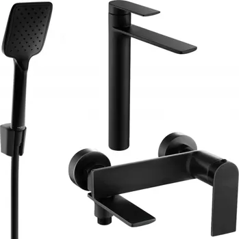 Vodovodní baterie Mexen Zero R62 vanová sada, černá - 71113R62-70 Bateriové soupravy