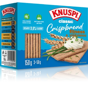 Trvanlivě pečivo Knuspi Classic Crispbread 150 g fitness s vlákninou