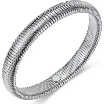 Náramek Titan Jewerly Dámský ocelový pružinový náramek Stříbrný