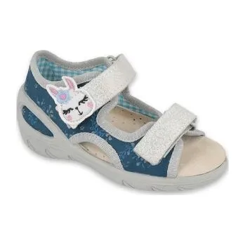Dívčí bačkory 065P154 20 - SUNNY dívčí sandálky Befado, zajíček 065P154_20