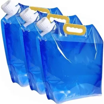 Láhev Sada 3 ks skládací vodotěsná láhev na vodu 10 l Přenosný vak Kempování Výlet Venkovní použití Velkoobjemový zásobník na vodu