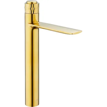 Vodovodní baterie Mexen Zero+ vysoká umyvadlová baterie, zlatá - 71610-50 Umyvadlové baterie