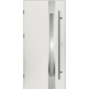 Vchodové dveře Ocelové vchodové dveře Temida 68 bílé 90L otevírání ven