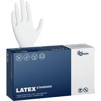 Vyšetřovací rukavice Rukavice latexové pudrované bílé, 5.0g, vel.M/100ks