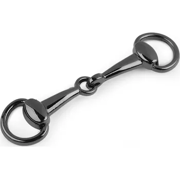 Kovová spona ke zdobení oděvů, šátků a doplňků, barva 3 nikl černý