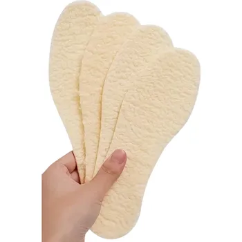 Vložka do bot 2 páry plyšových vložek do bot Béžové hřejivé stélky Zimní zateplené vložky do obuvi Měkký povrch Tepelná izolace Komfortní nošení 43-44