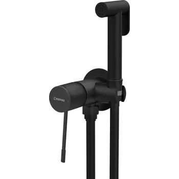 Vodovodní baterie SOLARIS podomítková bidetová baterie se Stop sprškou, kulatá, černá mat + slevový kód, + prodloužená záruka