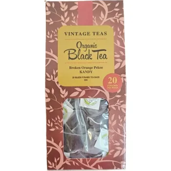 Vintage Teas BIO černý čaj 20 pyramid 50 g (Pravý čaj v pyramidových sáčcích)