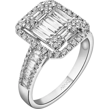 Prsten Prsten z bílého zlata s diamanty - 1,18 ct - ryzost 750 - 228.123