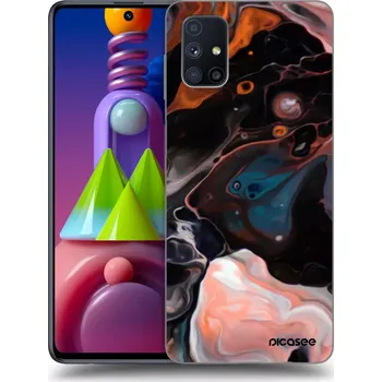 Pouzdro na mobilní telefon Picasee silikonový průhledný obal pro Samsung Galaxy M51 M515F - Cream