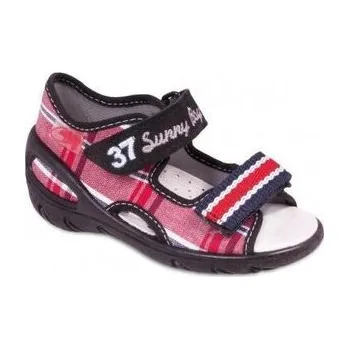 Chlapecké bačkory 065P041 20 - SUNNY chlapecké sandálky Befado, káro 065P041_21