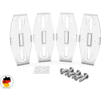 Příslušenství k helmě na motorku Plexiclick - průhledný držák maďarské ŠPZ