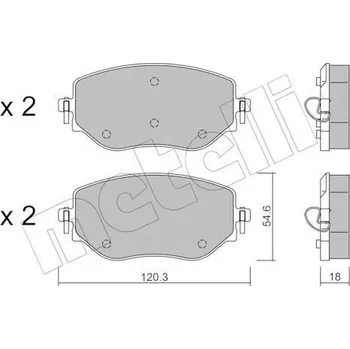 Brzdová destička Sada brzdových destiček, kotoučová brzda METELLI 22-1225-0