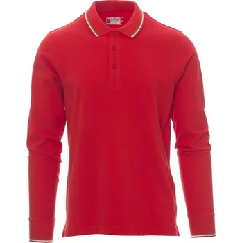 Pánské tričko Payperwear Unisex polokošile Aviazione s dlouhým rukávem Barva: červená klasická, Velikost: XXS