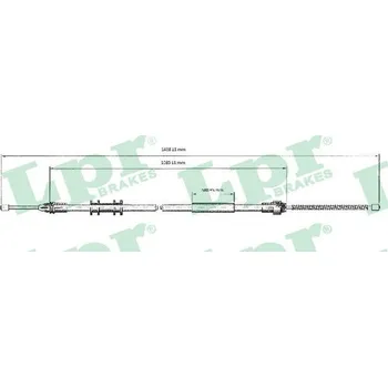 Lanko parkovací brzdy Tažné lanko, parkovací brzda LPR C0700B