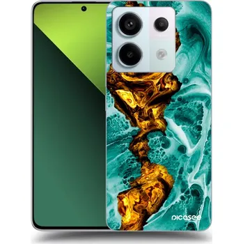 Pouzdro na mobilní telefon Picasee silikonový černý obal pro Xiaomi Redmi Note 13 Pro 5G - Goldsky