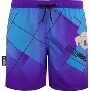 Pánské plavky GUGGEN MOUNTAIN Pánské plavecké kraťasy B8 M FIALOVÁ|MODRÁ