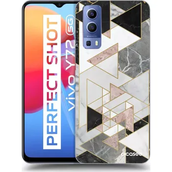 Pouzdro na mobilní telefon Picasee silikonový černý obal pro Vivo Y72 5G - Light geometry