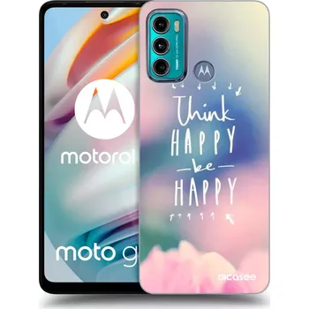 Pouzdro na mobilní telefon Picasee silikonový průhledný obal pro Motorola Moto G60 - Mysli pozitivně!