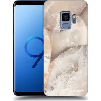 Pouzdro na mobilní telefon Picasee silikonový průhledný obal pro Samsung Galaxy S9 G960F - Cream marble