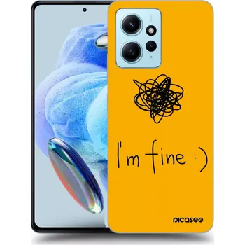 Pouzdro na mobilní telefon Picasee silikonový průhledný obal pro Xiaomi Redmi Note 12 4G - I am fine