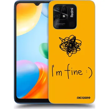 Pouzdro na mobilní telefon Picasee silikonový průhledný obal pro Xiaomi Redmi 10C - I am fine