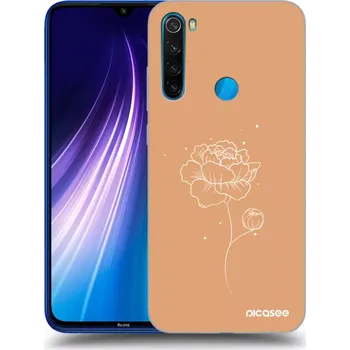 Pouzdro na mobilní telefon Picasee silikonový průhledný obal pro Xiaomi Redmi Note 8 - Peonies