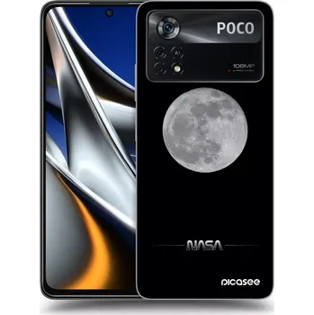 Pouzdro na mobilní telefon Picasee silikonový černý obal pro Xiaomi Poco X4 Pro 5G - Moon Minimal