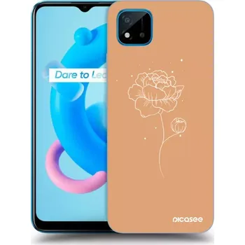 Pouzdro na mobilní telefon Picasee silikonový průhledný obal pro Realme C11 (2021) - Peonies