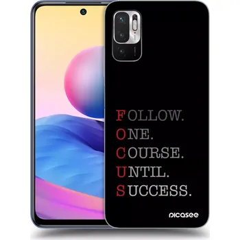 Pouzdro na mobilní telefon Picasee silikonový průhledný obal pro Xiaomi Redmi Note 10 5G - Focus
