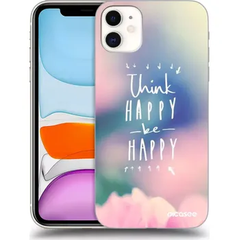 Pouzdro na mobilní telefon Picasee silikonový černý obal pro Apple iPhone 11 - Mysli pozitivně!
