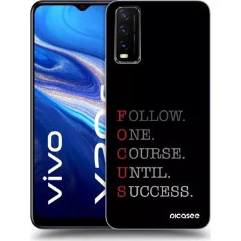 Pouzdro na mobilní telefon Picasee silikonový černý obal pro Vivo Y20s - Focus