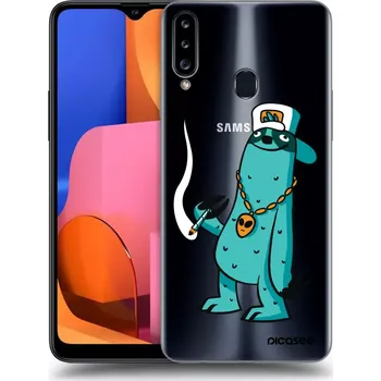 Pouzdro na mobilní telefon Picasee silikonový průhledný obal pro Samsung Galaxy A20s - Earth - Je mi fajn