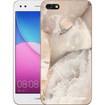 Pouzdro na mobilní telefon Picasee silikonový průhledný obal pro Huawei P9 Lite Mini - Cream marble