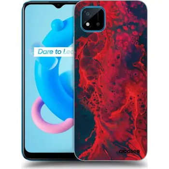 Pouzdro na mobilní telefon Picasee silikonový průhledný obal pro Realme C11 (2021) - Organic red
