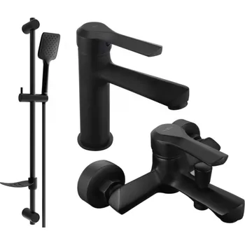 Vodovodní baterie Mexen Sabre DF62 vanová sada, černá - 72103DF62-70 Bateriové soupravy