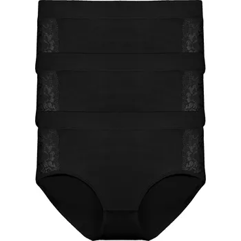 Kalhotky Beáta dámské kalhotky vyšší pas 9025 - 3bal XL černá