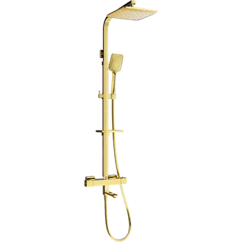 Sprchový set Mexen CQ62 sada vanových a sprchových s dešťovou a termostatickou baterií, zlatý - 779106295-50 Nástěnné vanové systémy