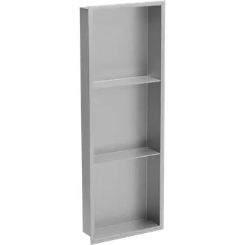 Koupelnový nábytek Mexen X-Wall-R výklenková police s límcem a policí 90 x 30 cm, inox - 1910903010S Koupelnové police